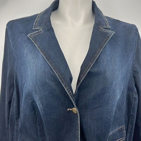 Vintage Casual Corner timeless denim jacket 1X - Picture 2 of 6